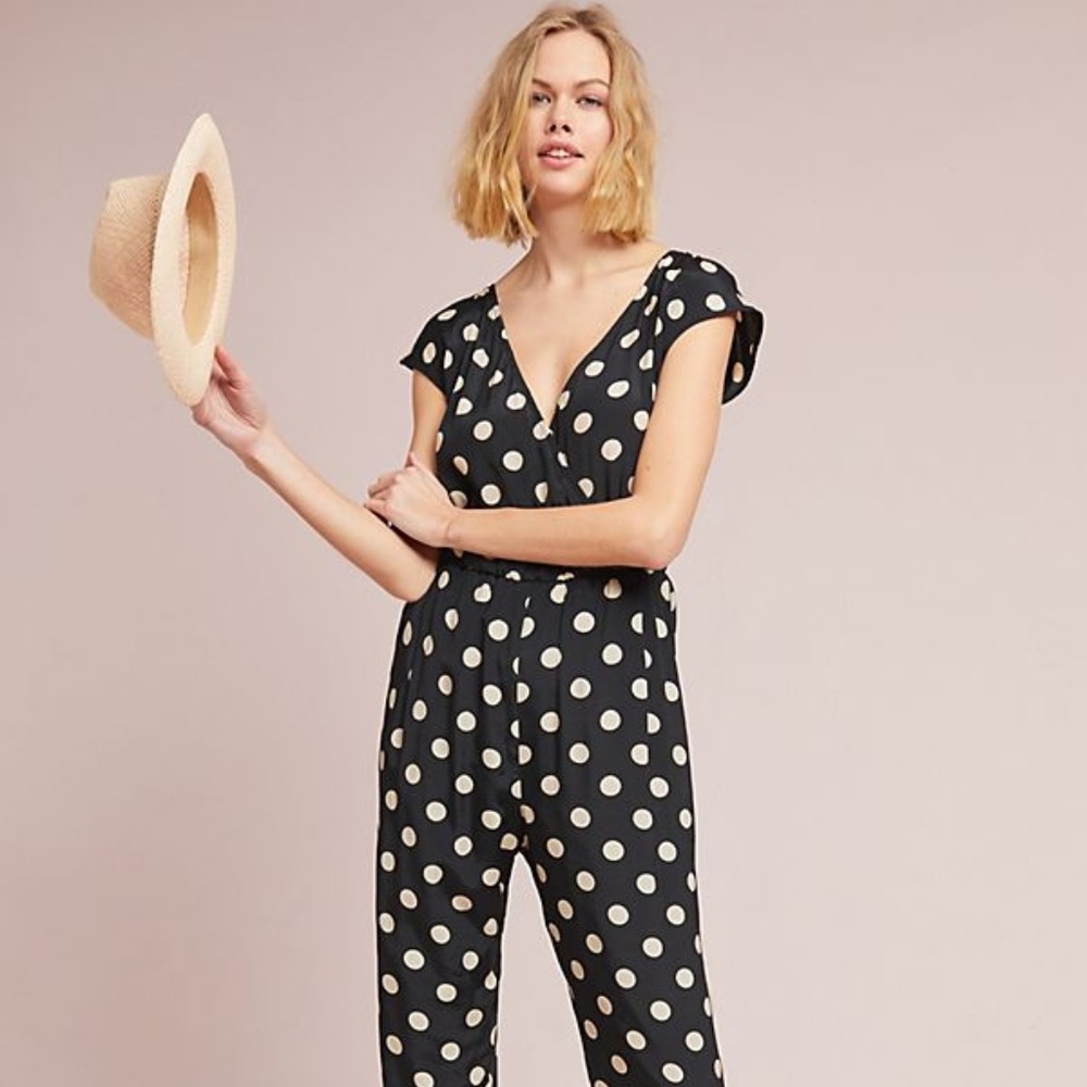 Anthropologie Polka Dot Jumpsuit